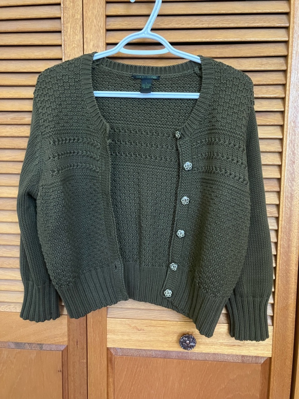 Like New Lucky Brand Cardigan 100% Cotton